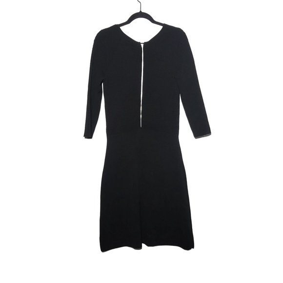 Talbots Women's Textured Long Sleeve Black Sweater Dress Size Small Neutral - Picture 2 of 8